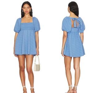 FREE PEOPLE Violet Mini Dress in December Blue Size Small